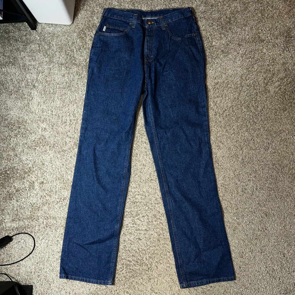 Carhartt Men's Dark Blue Straight Jeans